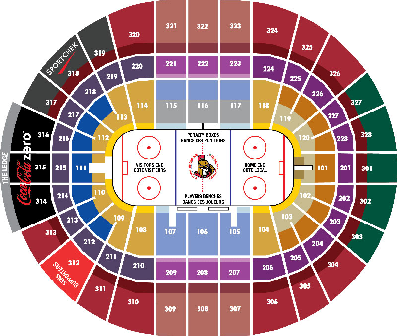 Ottawa Senators Seating Chart Scotiabank Place