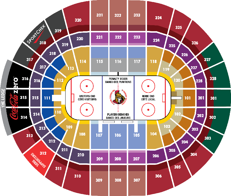 Ottawa Senators Seating Chart View