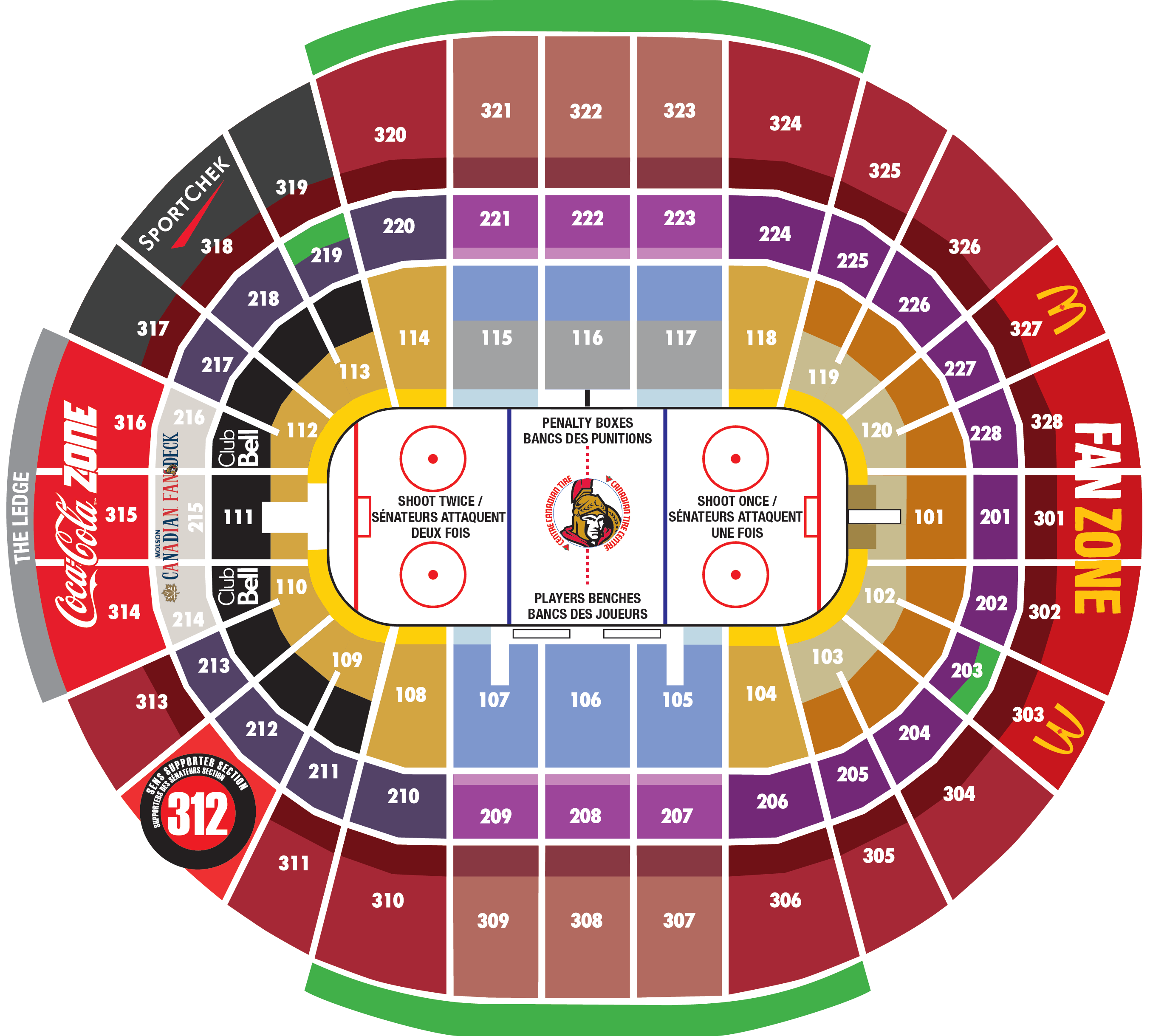 Canadian Tire Centre Seating Chart