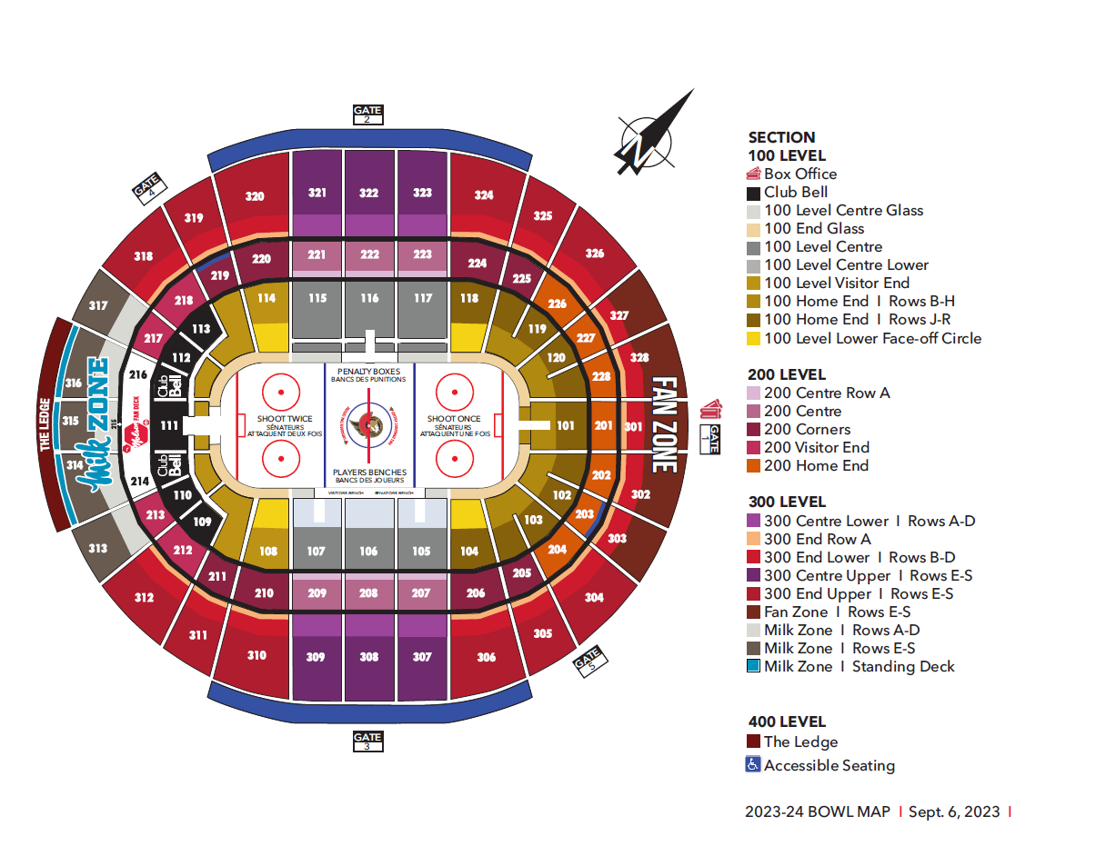 Toronto Scotiabank Arena seat & row numbers detailed seating chart